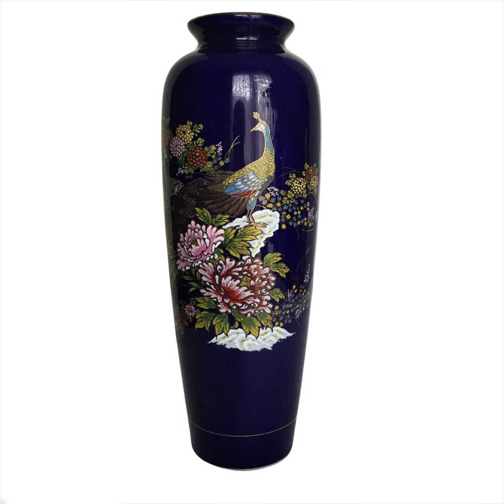 Vintage MCI Japan Peacock Vase